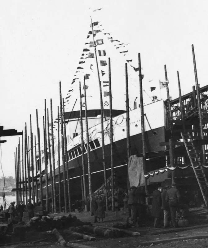 TS Queen Mary, launch day, March 30th 1933 (Iain Quinn collection)